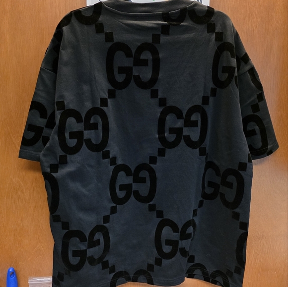 2024 Edition Gucci GG Flocked Print 100% Cotton T-shirt XL - Picture 13 of 16